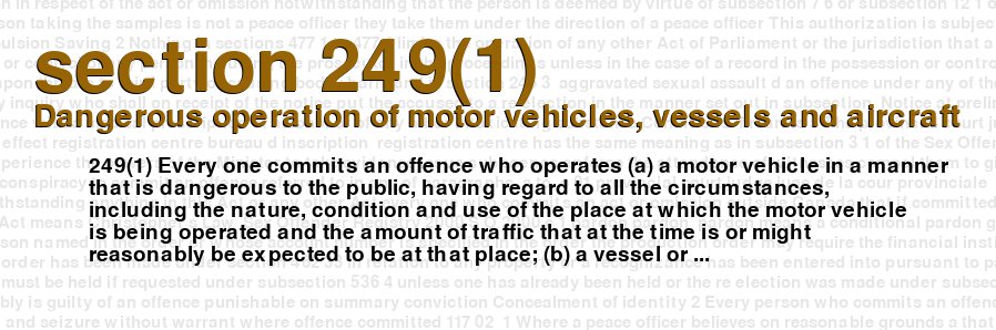 Dangerous operation of motor vehicles, vessels and aircraft