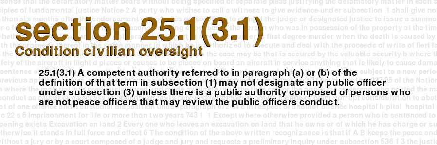 Condition civilian oversight