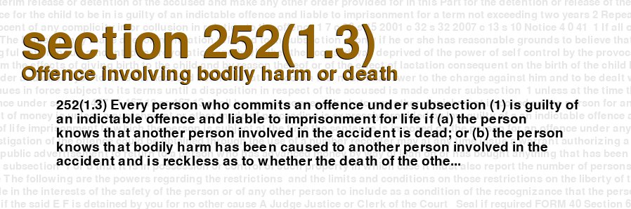 Offence involving bodily harm or death