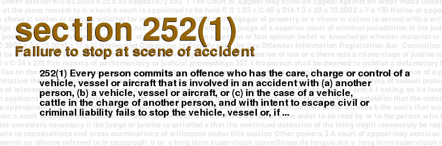 Failure to stop at scene of accident