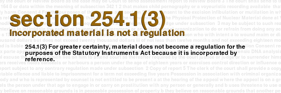 Incorporated material is not a regulation