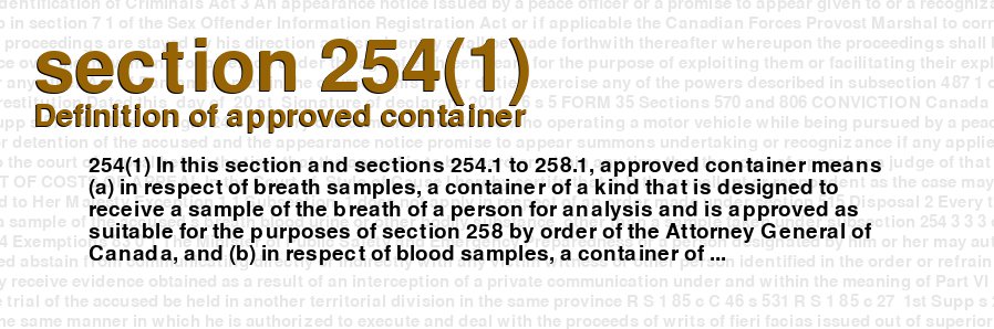 Definition of approved container