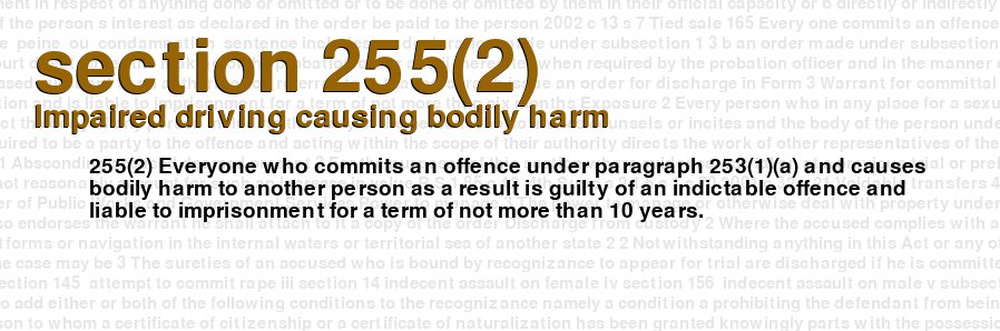 Impaired driving causing bodily harm