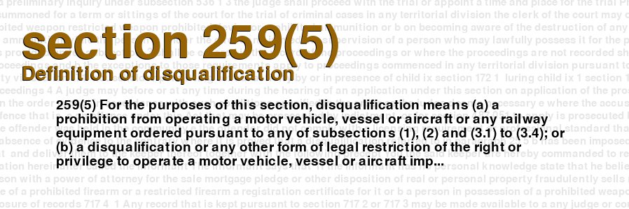 Definition of disqualification