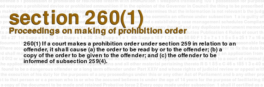 Proceedings on making of prohibition order