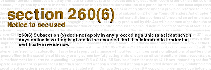 Notice to accused