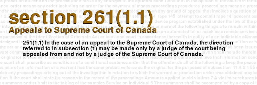 Appeals to Supreme Court of Canada