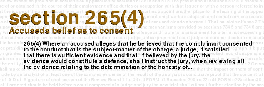 Accuseds belief as to consent