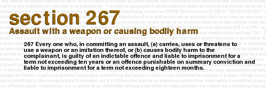Assault with a weapon or causing bodily harm