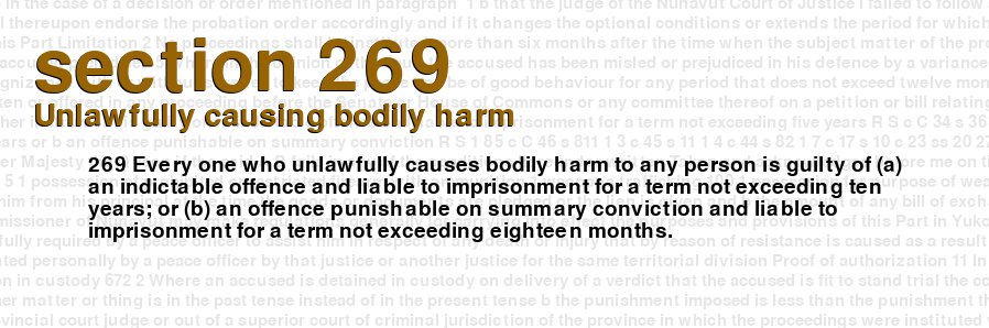 Unlawfully causing bodily harm