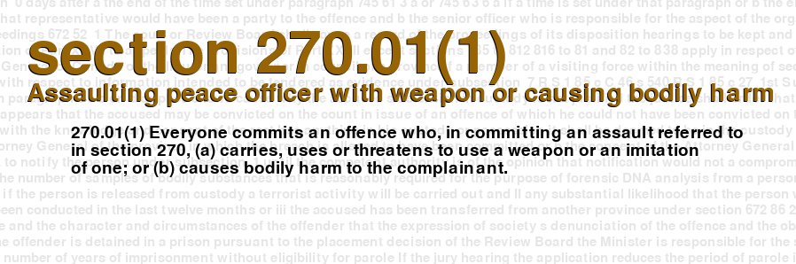 Assaulting peace officer with weapon or causing bodily harm