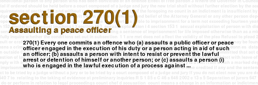 Assaulting a peace officer