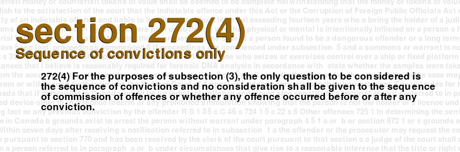 Sequence of convictions only