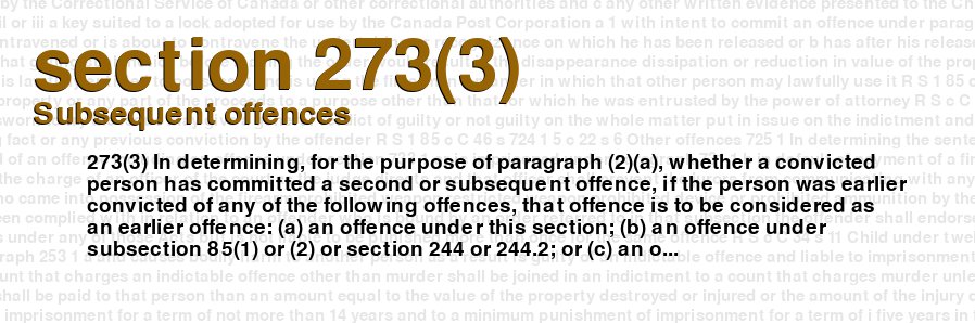 Subsequent offences