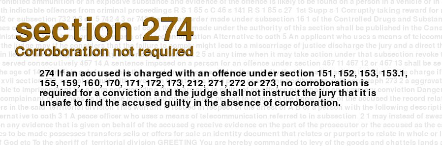 Corroboration not required