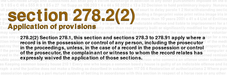 Application of provisions