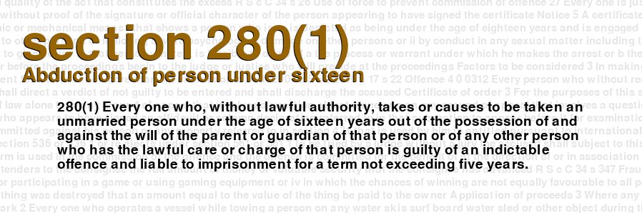 Abduction of person under sixteen