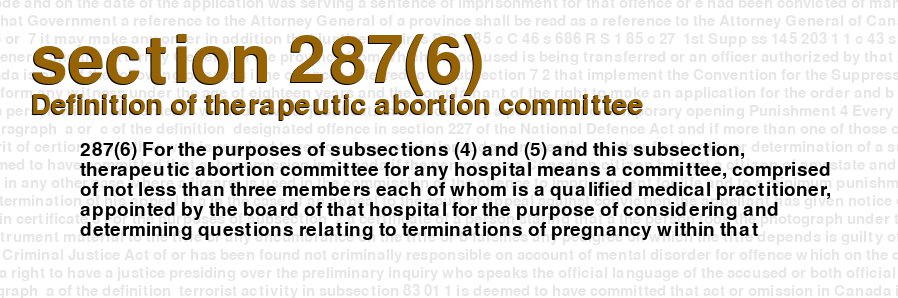 Definition of therapeutic abortion committee