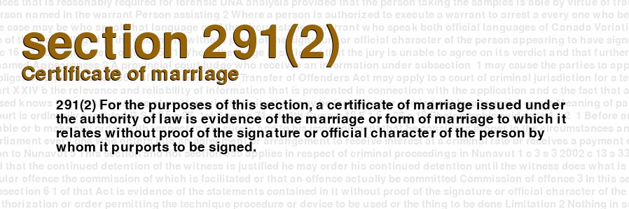 Certificate of marriage