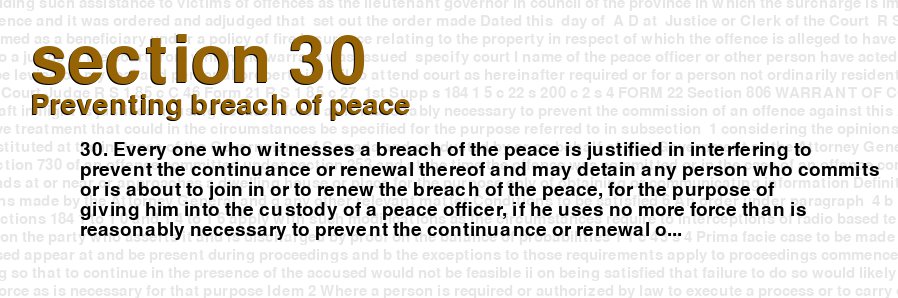 Preventing breach of peace