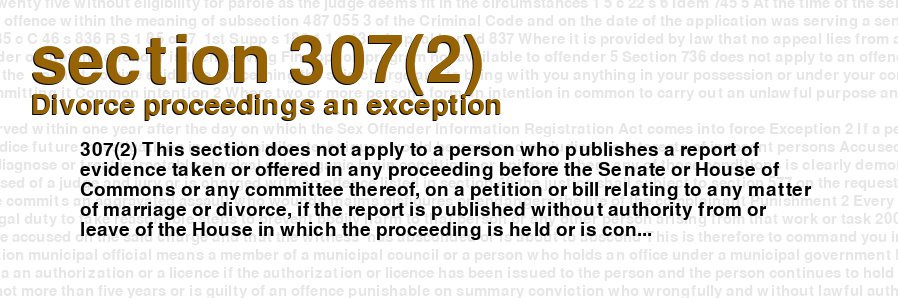 Divorce proceedings an exception