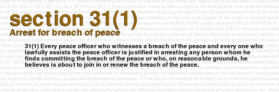Arrest for breach of peace