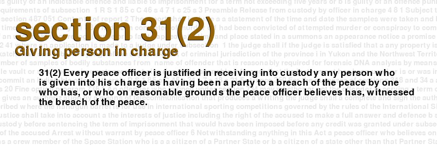 Giving person in charge