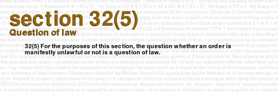 Question of law