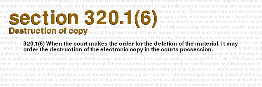 Destruction of copy