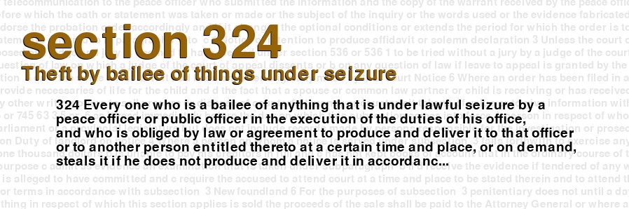 Theft by bailee of things under seizure
