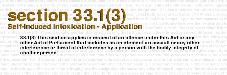 Self-induced intoxication - Application