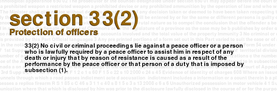 Protection of officers