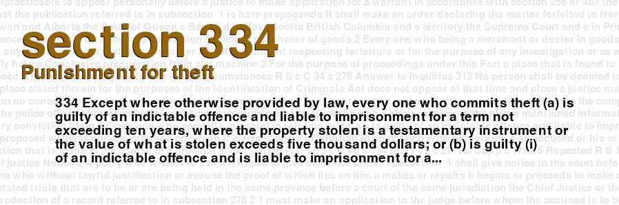 Punishment for theft