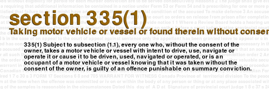 Taking motor vehicle or vessel or found therein without consent