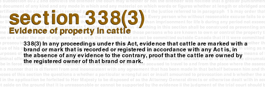 Evidence of property in cattle