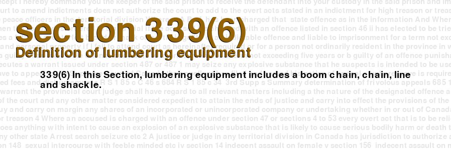 Definition of lumbering equipment