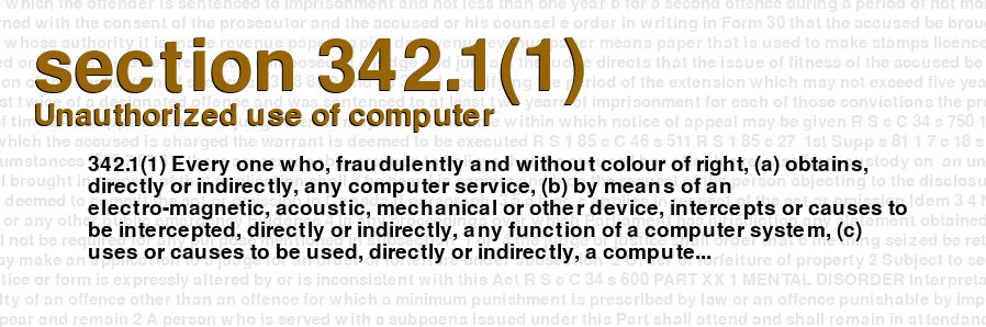 Unauthorized use of computer