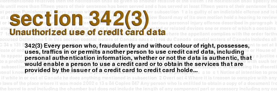 Unauthorized use of credit card data