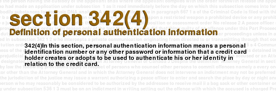 Definition of personal authentication information