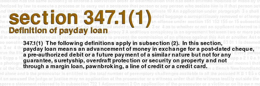 Definition of payday loan