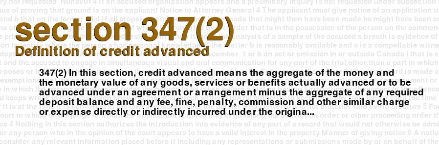 Definition of credit advanced