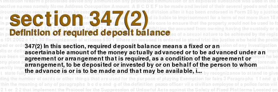 Definition of required deposit balance