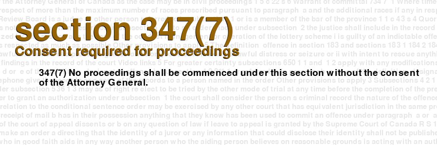 Consent required for proceedings