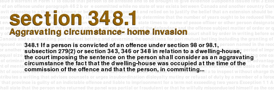 Aggravating circumstance- home invasion