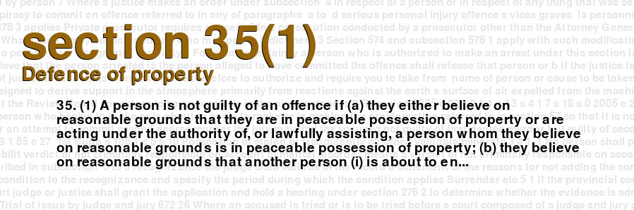Defence of property