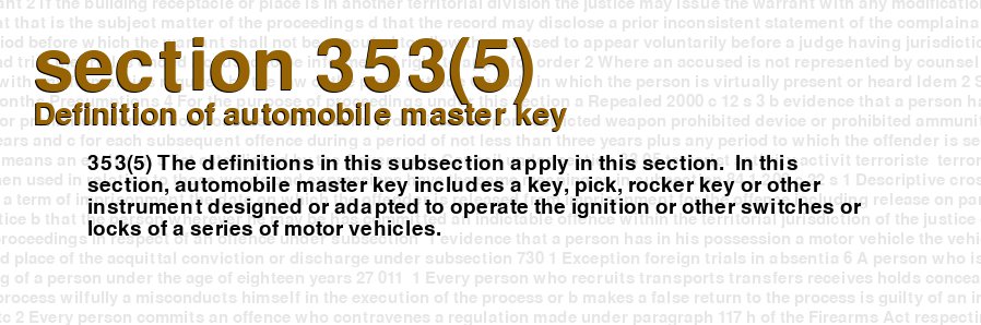 Definition of automobile master key