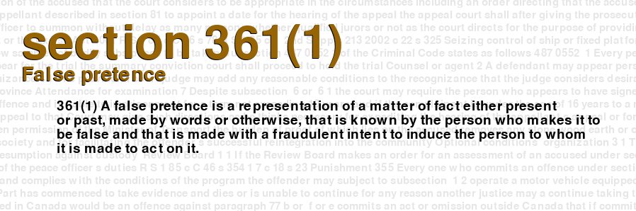False pretence