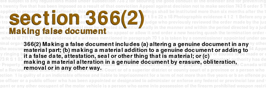 Making false document