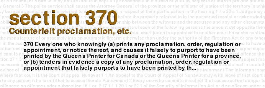Counterfeit proclamation, etc.