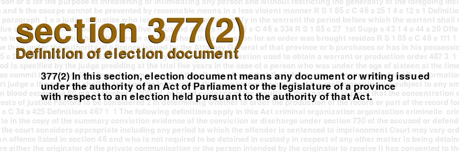 Definition of election document